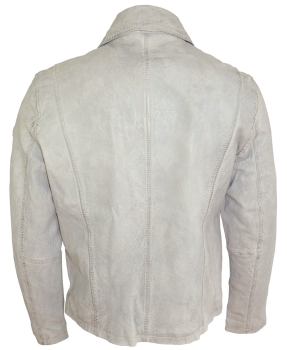 bruno banani Body Fit Lederjacke Vintage Modell Magnus in taupe
