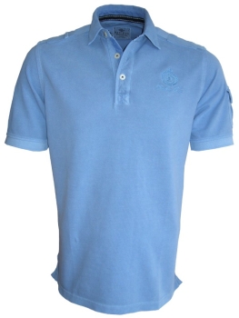 Baileys Polo Shirt Piqué in indigoblau mit Sticklabel