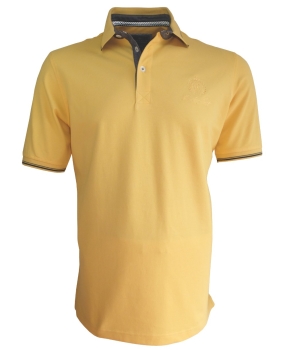 Baileys Polo Shirt in gelb dunkelblau mit Sticklabel