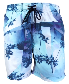 Baileys Swim Short Beach hellblau blau Floralprint