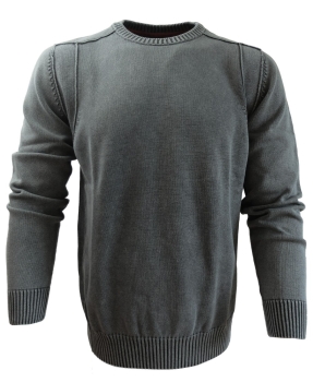 Baileys modischer Rundhals Pullover in grau Garmed Wash