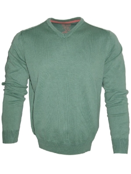 Baileys klassischer V-Neck Pullover in grün