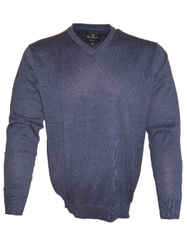 Ben Green V-Neck Pullover Classic in dunkelblau