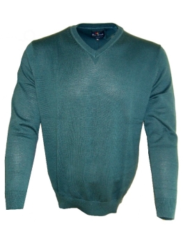 Ben Green V-Neck Pullover Classic in dunkelgrün