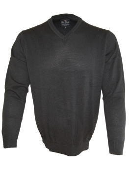 Ben Green V-Neck Pullover Classic in schwarz