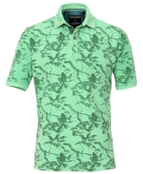 Casa Moda Polo Shirt grün dunkelgrün Floralmuster