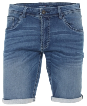 Casa Moda Jeans Bermuda Stretch blue Denim mit Saumumschlag