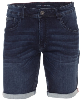 Casa Moda Jeans Bermuda Stretch darkblue Denim mit Saumumschlag