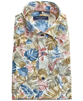 Casa Moda Premium Comfort Fit Kurzarmhemd multicolor Floralprint