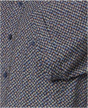 Casa Moda Comfort Fit Kurzarmhemd dunkelblau Minimalprint