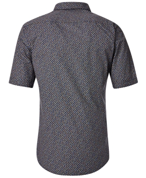 Casa Moda Comfort Fit Kurzarmhemd dunkelblau Minimalprint