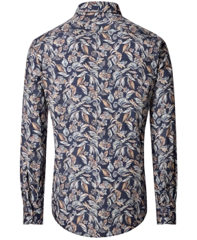 Casa Moda Casual Fit Langarmhemd blau multicolor Print Floral