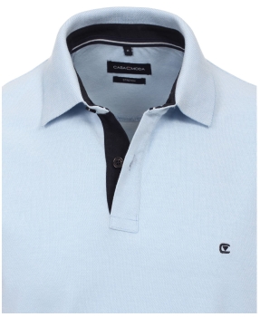 Casamoda Sport Polo Shirt Stretch in hellblau