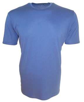 Codice Rundhals T-Shirt Tencel in mittelblau