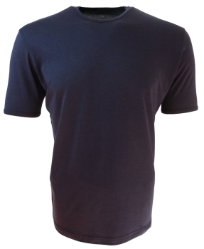 Codice Rundhals T-Shirt Tencel in dunkelblau