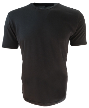 Codice Rundhals T-Shirt Tencel in schwarz