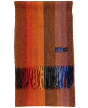 Hemley Schal Wolle in orange multicolor Streifen 30x196 cm
