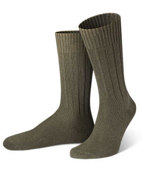 von Jungfeld 1 Paar Winter Herrensocken Rippstrick in oliv