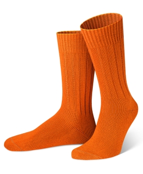 von Jungfeld 1 Paar Winter Herrensocken Rippstrick in orange