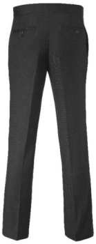 Preview: LICONA WIEN SMOKING HOSE mit GALON in schwarz SCHURWOLLE