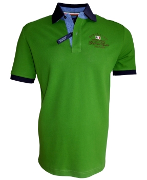Marc Montino Polo Shirt in grün marine mit Stickerei