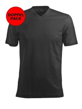 Marvelis V Neck T-Shirt Doppelpack in schwarz