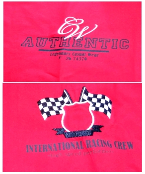 Preview: Marvelis Freizeithemd Langarm in rot marine weiss