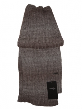 Maselli Rippstrick LONGSCHAL in braun grau melange