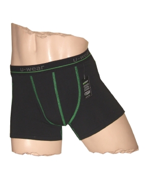 u-wear Pants Short Modell Retro Lines in schwarz grün