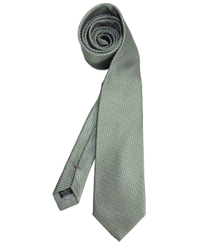 Pellens & Loick extralange SLIMFIT Krawatte grün hellblau Minimuster