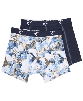 R2 Amsterdam Doppelpack Boxer Short Floralprint und Uni