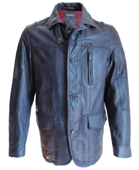 Radloff Lederjacke Modell Rider Vintagelook graublau