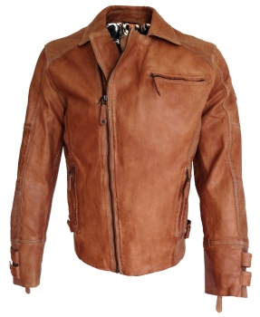 Radloff Lederjacke Motoradstyle Modell Sharp cognac