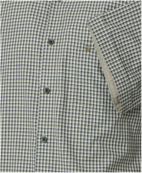 REDMOND Kurzarmhemd grün Kleinkaro Casual Comfort Fit