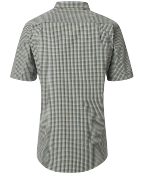 REDMOND Kurzarmhemd grün Kleinkaro Casual Comfort Fit