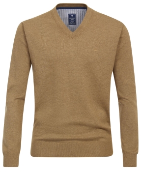 REDMOND V-Neck Pullover Comfort Fit in beige