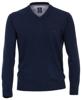 REDMOND V-Neck Pullover Comfort Fit in dunkelblau
