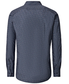 Venti Modern Fit Langarmhemd in blau multicolor Minimalprint
