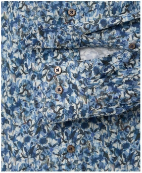 Venti Modern Fit Langarmhemd blau multicolor Natur Print