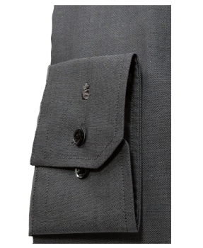 eterna Modern Fit Langarmhemd in Feinoxford dunkelgrau