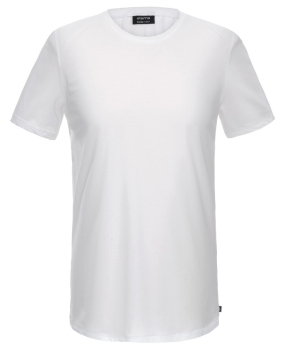 eterna Rundhalsshirt in weiss Stretch