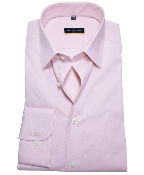 eterna Slim Fit Langarmhemd Stretch rosa Minidesign Ton in Ton