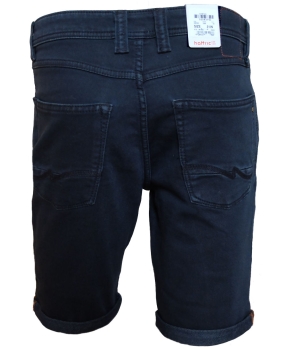 Hattric Jeans Bermuda Stretch blau Denim mit Saumumschlag