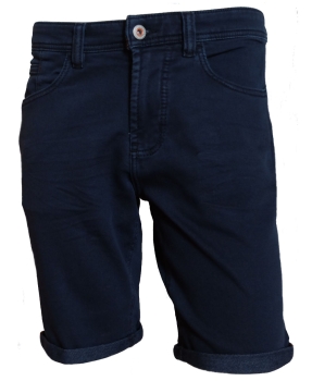 Hattric Jeans Bermuda Stretch blau Denim mit Saumumschlag