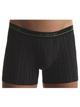 u-wear Pants Short Modell Pin Stripes in schwarz mit Feinstreifen