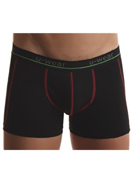 u-wear Pants Short Modell Retro Lines in schwarz rot