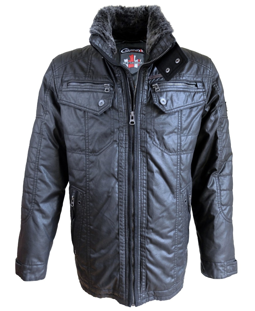 CABANO HERREN JACKE CARBON WINTERJACKE Gr. 48 bis 58 NEW CANADIAN BLACK ...