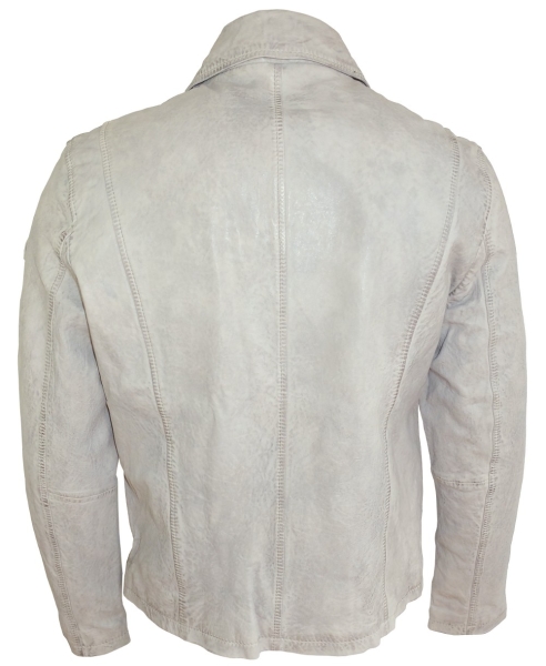 bruno banani Body Fit Lederjacke Vintage Modell Magnus in taupe