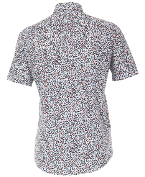Casa Moda Casual Fit Kurzarm weiss blau orange Print Schmetterlinge