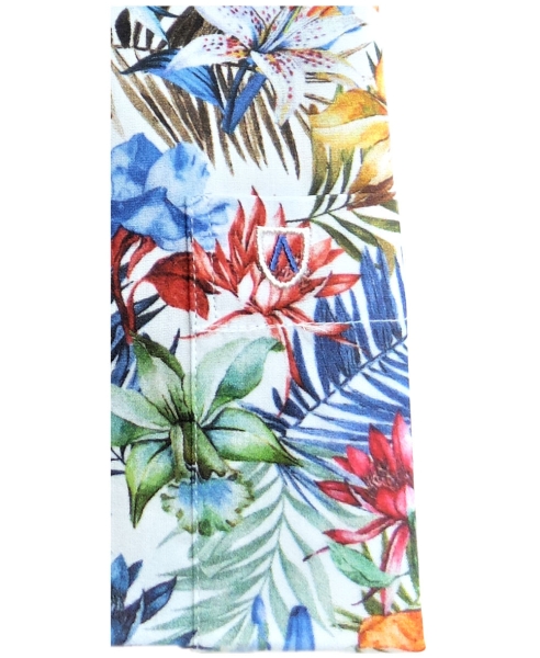 Armas Comfort Fit Kurzarmhemd weiss multicolor Floralprint